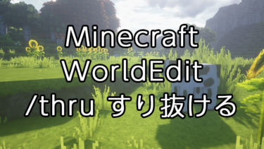 【Minecraft】WorldEditの使い方：壁をすり抜ける「thru」